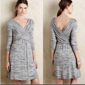 Anthropology Amadi Fara Surplice Wrap Midi Dress - Lola 3/4 Sleeve